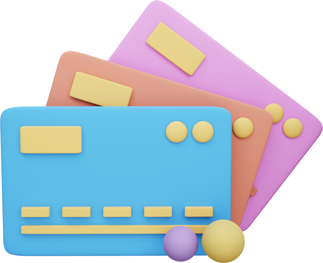 3D Rendering ATM Cards